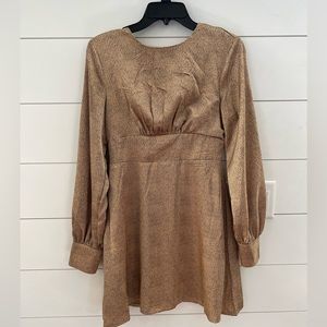 Missguided long sleeve backless dress